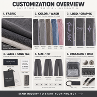 Pantalon large vintage personnalisé pour femme, taille haute élastique, boutons-pression latéraux, imprimé lettres, style streetwear