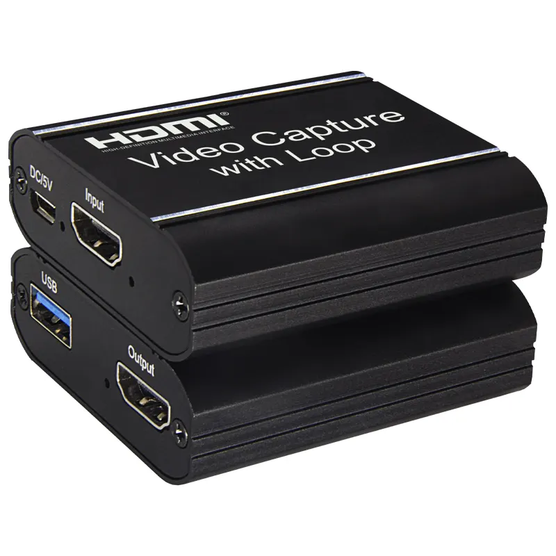 4K HD 1080P Video capture Recording Easy USB HDMI Video capture card with loop out through