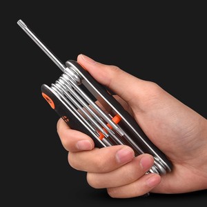 Folding Allen Wrench Tool Set Metric Hexagonal Chrome Vanadium Steel Anti Slip Handle Diy Manual Operation - Product Image 1