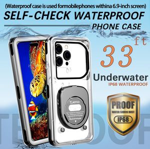 Funda de teléfono impermeable de autocomprobación para teléfonos inteligentes de 6,9 pulgadas, carcasa subacuática IP68 de 33 pies con pantalla táctil y cubierta de cámara HD - Product Image 2