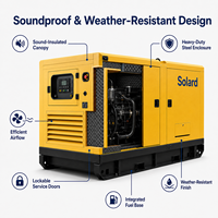 Sistema de Energía Híbrido Solar-Diésel Solard Serie SLD-HES, Batería de Litio LiFePO4, Inversor de 220V/380V/400V/415V, Capacidad Personalizada