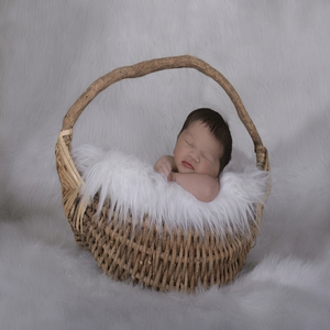 Panier de photographie pour nouveau-nés en bois massif, nouveau style, design moderne, écologique, réglable, cadeau de bienvenue - Product Image 1