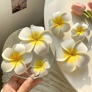 Fresh Style Artificial Plumeria Hair Clips, Cute Flower Hairpins for Travel & Vacation, Perfect <b>Beach</b> Hair <b>Accessories</b> - Product Image 1