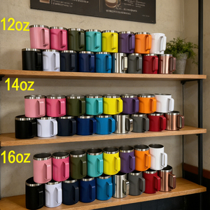 Vaso Térmico de Alta Calidad con Logotipo Personalizado OEM de 14 oz, <span class=keywords><strong>Taza</strong></span> con Asa, <span class=keywords><strong>Taza</strong></span> Navideña de Café Personalizada, Termos 3D de Una Pieza - Product Image 6