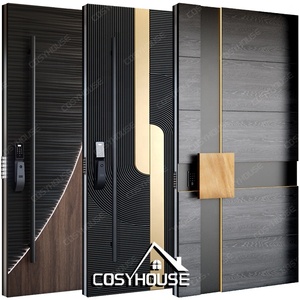 China Top Suppliers Modern Aluminum Steel Pivot Main Entrance <strong>Door</strong> <strong>Design</strong> Security Front Entry <strong>Doors</strong> for Houses Exterior <strong>Doors</strong> - Product Image 4