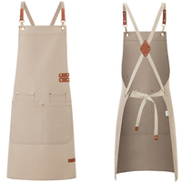 Tablier de travail personnalisé pour serveur de restaurant, tablier de nettoyage imperméable professionnel pour chef BBQ, tablier de cuisine en toile avec poches