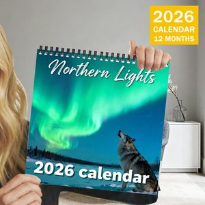 Chất Lượng Cao 2026 Giấy Xoắn Ốc Tường Lịch Với Khối Lớn Phía Bắc Đèn 2026 Treo Lịch Cho Bàn Kế Hoạch Sử Dụng - Product Image 1