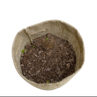 Jardinière en toile de jute écologique Pot de culture en tissu de jute Sac de culture de jardin en toile de jute Manteau en PE Pot de jute