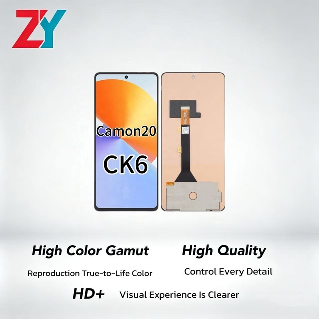 FOR Tecno Camon 20 CK6 High Definition TFT/AMOLED LCD Touch Display Screen for Phone Repair Replacement 300cd+ Luminance 1 Year
