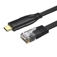 Cable de consola USB tipo C a RJ45 con Chip FTDI RS232, carga rápida 3A de 6 pies para portátiles MacBook, auriculares, escáneres de código de barras