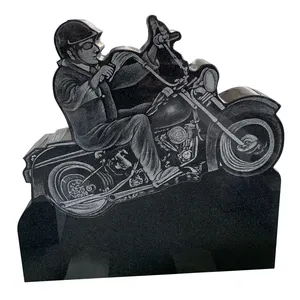 Lapide lapide di Design per motocicletta con casco intagliato in granito nero lucido cina