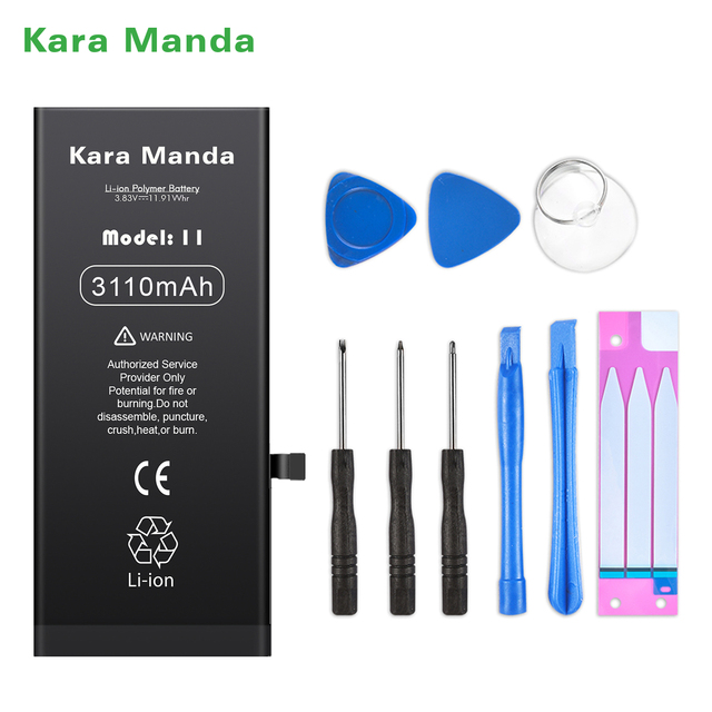 Kara Manda Factory OEM High Capacity Cell Phone Battery for iPhone 5 5s 5c 6 6s 7 8 Plus X XR XS MAX 11 12 13 14 Pro Max SE