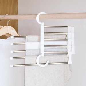 Porte-pantalons multifonctionnel 2021, porte-pantalons pliable, porte-pantalons magique en acier inoxydable, <span class=keywords><strong>multi</strong></span>-niveaux - Product Image 4