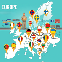 Agent de transport routier express international pour entrepôt gratuit, transport de la Chine vers l'Europe pour les marchandises d'Amazon