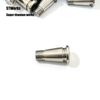 Vis à épaule en titane de grade 5 usinée sur mesure par CNC, M12x1.25, revêtement PVD, vis à pas super dur, fixation hexagonale interne