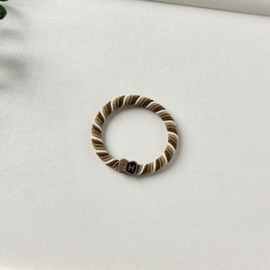 Korean Style Braided Hair Tie Coffee Color High Elasticity Twisted <b>Circle</b> Daily Use Nylon Weaving - Product Image 3