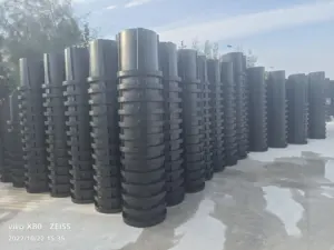 New Design BLack Round Plastic Inspection Well /Manhole Chamber With 600*600mm