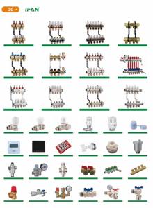 Collettore di acqua in ottone ad alta pressione IFAN 3/4 collettore di ottone da 1 pollice tutti i tipi di riscaldamento a pavimento collettore - Product Image 6