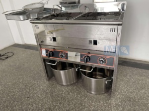 เครื่องทอดแก๊สแบบเปิดขนาด 20 ลิตร + 20 ลิตร พร้อมถาดน้ำมัน สำหรับทอดไก่และอาหารอื่นๆ - Product Image 4