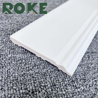 Plinthe en PS ROKE durable, facile à installer, résistante à l'usure, pour la décoration intérieure des hôtels, villas, sous-sols et escaliers