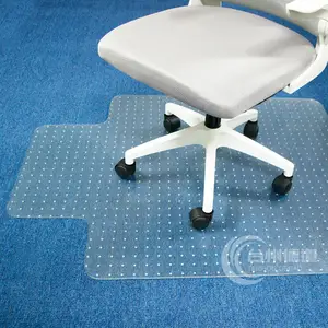 Carpeted के लिए फर्श के लिए पीवीसी कुर्सी चटाई 36 "X 48" पारदर्शी विरोधी पर्ची कार्यालय कुर्सी चटाई