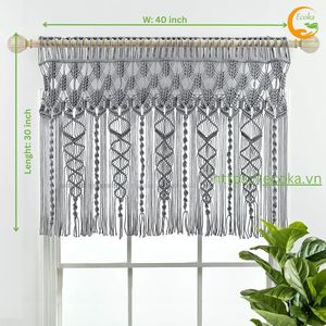 Offre Spéciale bohème grand macramé tenture murale et rideau fait à la main coton corde tissu matériel du Vietnam - Product Image 3