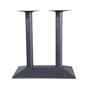 Cast Iron <b>Table</b> <b>Legs</b> Square Double Column Heavy Duty Restaurant <b>Table</b> Support Industrial Design Durable Metal Base - Product Image 1