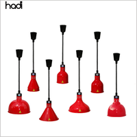 Lustre infrarouge à tête unique réglable pour restaurants plafonnier flexible en acier inoxydable fournitures de restaurant d'hôtel chaud
