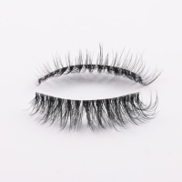 Faux cils en bande 3D en vison synthétique, doux, volumineux et réutilisables, à bande transparente, pour vente en gros, marque privée, salons de beauté et détaillants