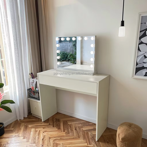 <span class=keywords><strong>Tocador</strong></span> de Madera Moderno con Espejo Iluminado, Estilo Simple para Maquillaje, para Dormitorio o Apartamento, Ideal para Hoteles, Gran Venta 2026 - Product Image 2