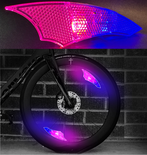 LED Bicycle Wheel Spoke Light USB Charging Sensor Cycling Decoration Light Accessories Bike Frame Decoration Lights Refractive