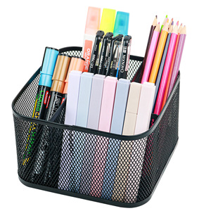 Organisateur de bureau rotatif carré en métal élégant support de stylo rotatif élégant pour porte-stylo de bureau à domicile pour crayons pinceaux de maquillage - Product Image 2
