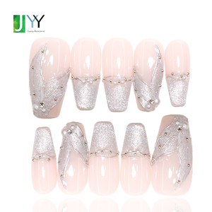 Uñas postizas de gel de sirena para verano, venta al por mayor, 10 unidades, personalizadas, arte 3D hecho a mano, uñas acrílicas gruesas con diseño - Product Image 2