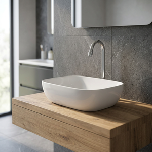 Lavabo de salle de bain de petite taille en céramique de luxe de qualité d'exportation, bon prix en provenance d'Inde - Product Image 1
