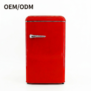 Réfrigérateur compact vintage 90L à faible bruit, porte simple, prix direct usine pour usage domestique ou hôtelier - Product Image 1