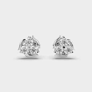 Élégantes boucles d'oreilles à clous en diamant en argent sterling 925, bijoux raffinés pour mariage, anniversaire, élégance au quotidien - Product Image 2