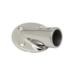 Base de tuyau en acier inoxydable, support circulaire à 30 degrés pour garde-corps de pont marin - Product Image 1