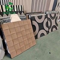 Panneau acoustique 3D en mosaïque certifié CE ISO9001 UKCA, panneau absorbant le son directement de l'usine pour la décoration murale