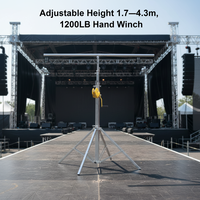 Support de lumière DJ, capacité de charge 80 kg, support de treillis portable, système de support d'éclairage événementiel auto-verrouillant et sécurisé