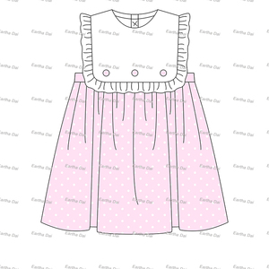 Bebek Tulumları Toptan Yazlık Bebek Giyim Setleri İsviçre Noktalı Dantel Kabarık Tulum Yenidoğan Bebek Tulum Setleri - Product Image 6