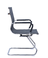 Chaise de bureau en maille noire moderne, réglable en hauteur, avec finition électrolytique robuste, pour la maison, le bureau, l'école et l'hôtel, directement de l'usine OEM