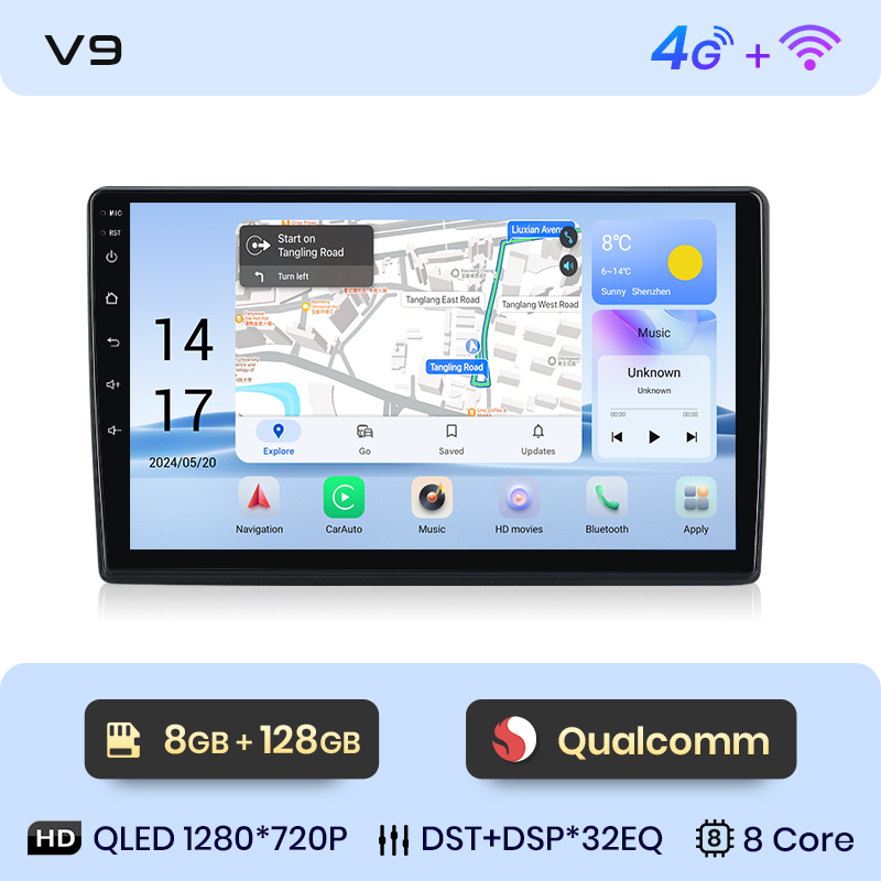 Chip Qualcomm V9 da 8+128 GB