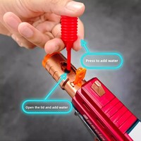 Pistol Mainan Plastik Elektrik dengan Suara Semprot & Getaran Cahaya untuk Anak Usia 5-7 Tahun Bertenaga Baterai AA