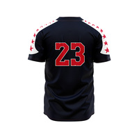 Maillot de baseball par sublimation personnalisé avec logo et numéro, chemise de baseball à boutons style hip-hop pour équipe