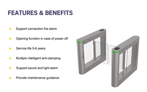 Kiểm soát truy cập thông minh khuôn viên phòng tập thể dục cổng Swing xây dựng lối vào tốc độ nhanh tự động Swing rào cản <span class=keywords><strong>turnstile</strong></span> - Product Image 6