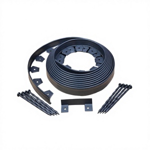 Bordure de pelouse en HDPE Sunsbuild, prête à être expédiée, hauteur de 5 pouces, trous de drainage, résistante à l'eau, décoration de jardin, design incurvé, cour - Product Image 1