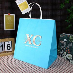 Custom Printed Kraft <b>Paper</b> Bags for Retail Shopping and Gift Packaging <b>Biodegradable</b> Sustainable <b>Paper</b> Bags With Your Logo - Product Image 2