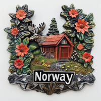 Nouveaux Aimants de Réfrigérateur Personnalisés en Résine, Souvenirs de Pays et de Villes (Turquie, Allemagne, Norvège, Canada), Aimant de Réfrigérateur 3D Personnalisé avec Logo, Aimant de Réfrigérateur en Forme de Cabane