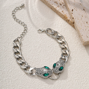 Haut de gamme femmes tête de serpent incrusté collier luxe motif géométrique lien chaîne conception religieux chrétien cadeaux alliage matériel - Product Image 3