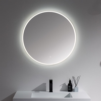 Miroir intelligent moderne de 4mm 5mm pour salle de bain avec écran tactile LED Miroirs de bain avec lumière Miroir de salon à décor infini pour salle de bain